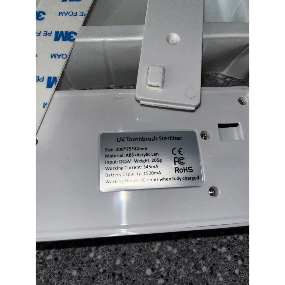 UV Toothbrush Sterilizer Holder -New‎ Open Box Mercury Free/Radiation Free